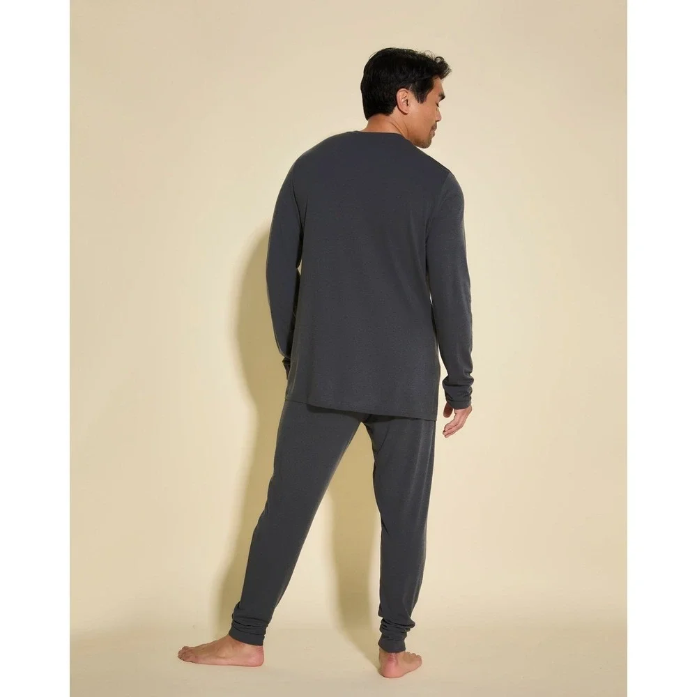 Cosabella Gray Pima Cotton Modal Henley Pajama Set  Lounge Jogger‎ Pants size M
